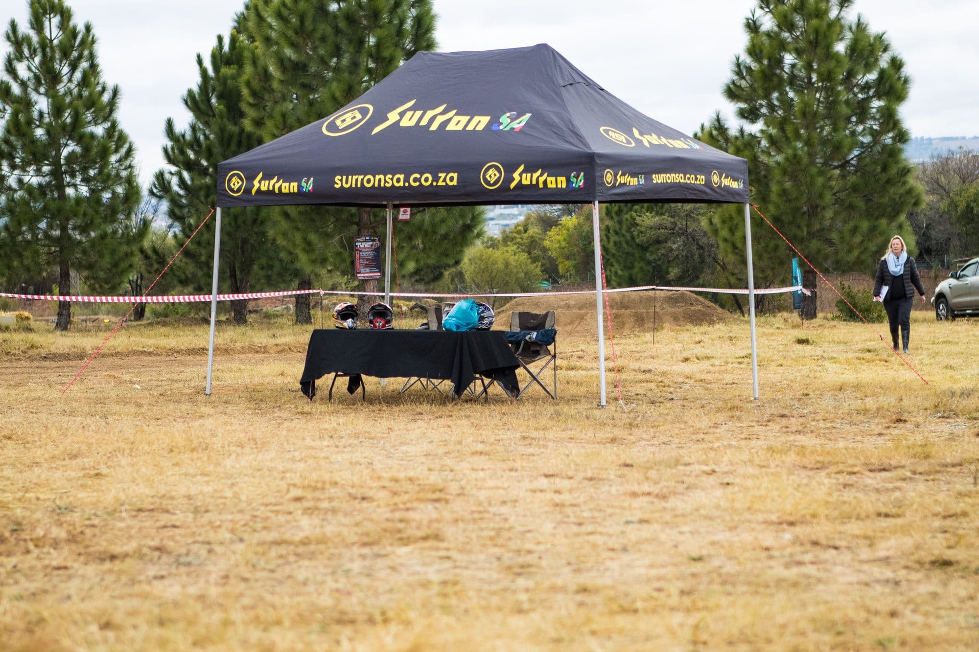 The Surron SA gazebo at a community track day